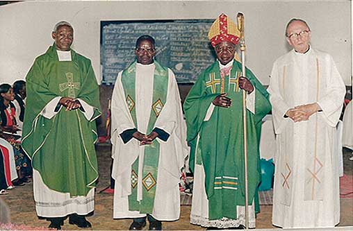 Cardinal Wamala, Fr. Mpagi and Fr. Damian